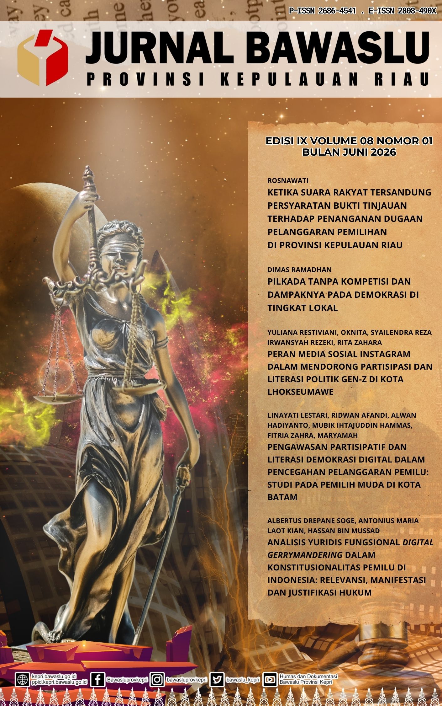 					Lihat Vol 8 No 01 (2026): Jurnal Bawaslu Provinsi Kepulauan Riau
				